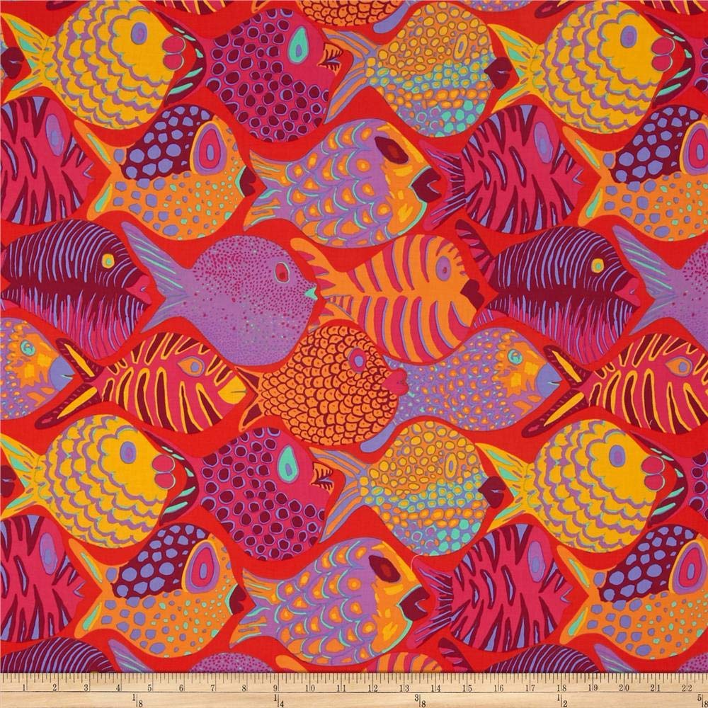 Amazon.com: Kaffe Fassett Shoal Tomato, Fabric by the Yard : Arts